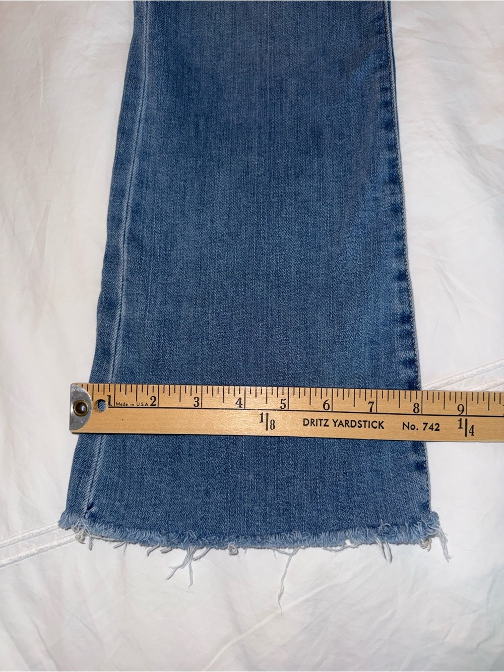 FRAME Denim Jeans Women 28 Le Crop Mini Boot Flare High Rise Stretch Raw Hem - Picture 6 of 11